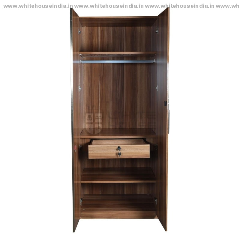 10E003 Wardrobe 2 Door Width=32 Height=79 Depth=23 Inc. / #c19A6B Material Mdf With Deco Paint High