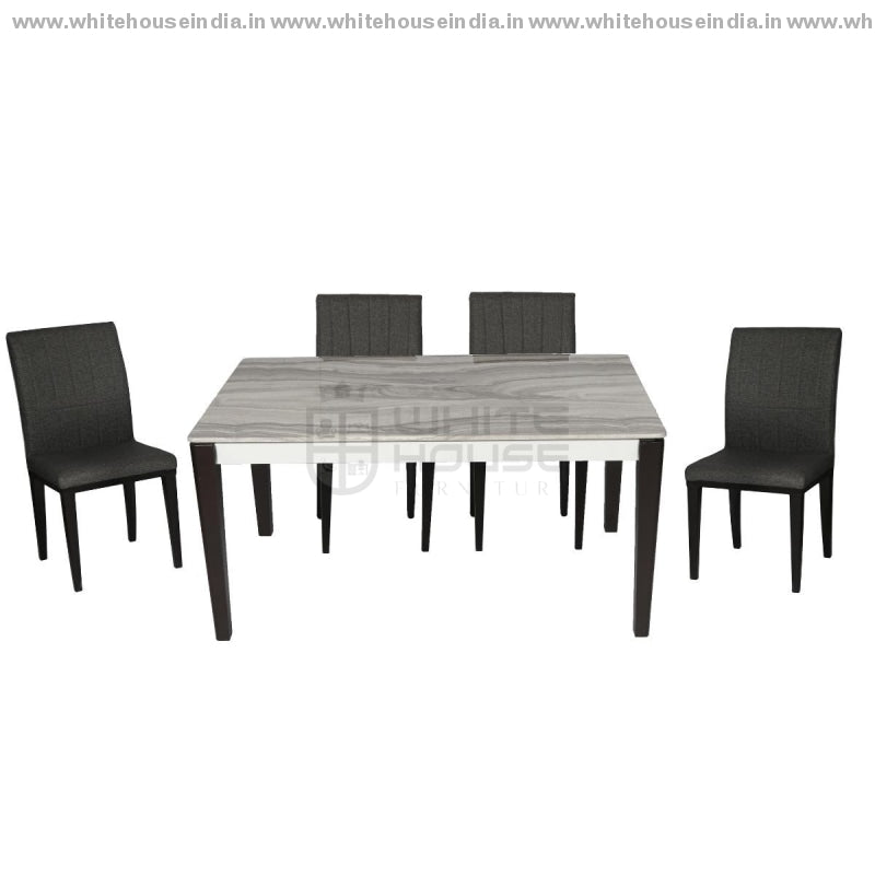 1289/t1213G/812 Dining Table Set (1+6) 1.5M*0.9M / Grey Wooden Base With Artificial Marble Top Chair