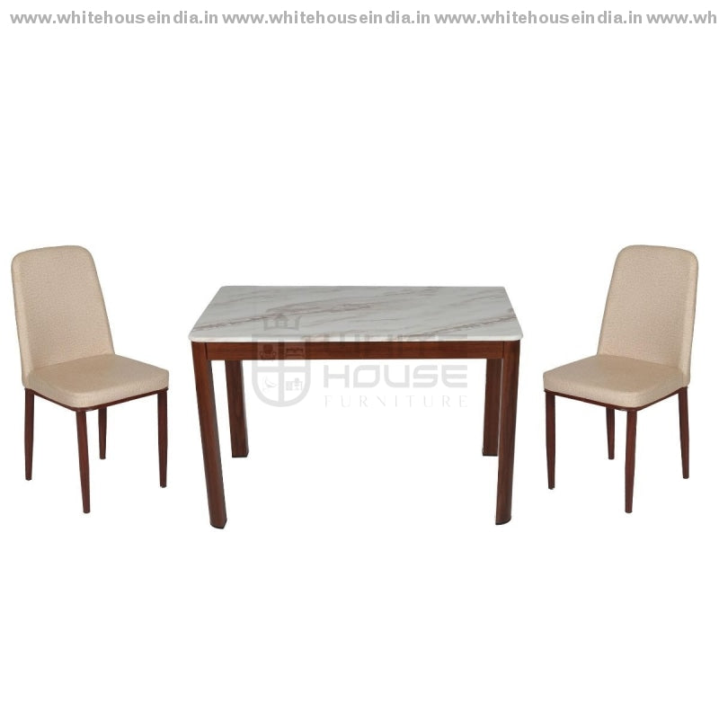 367-4/b852-6/c1512 Dining Table Set (1+4) 1.2M*0.7M / Black Wooden Base With Artificial Marble Top
