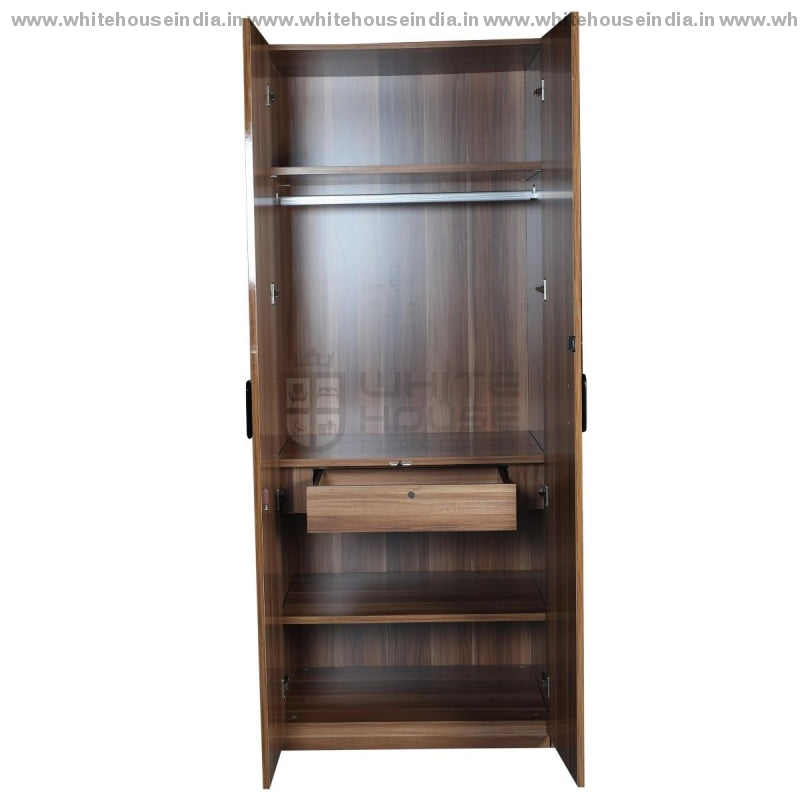 A8201 Wardrobe 2 Door Width=32 Height=79 Depth=23 Inc. / Black Material Mdf With Deco Paint High