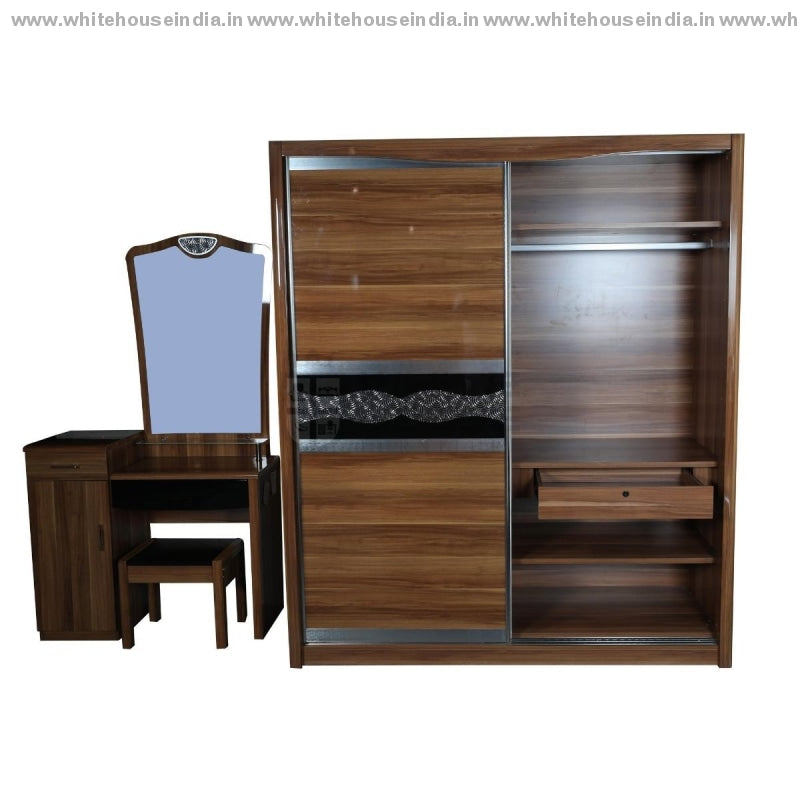 A8202 Wardrobe Sliding Door Width=71 Height=83 Depth=26 Inc. / Black Material Mdf With Deco Paint