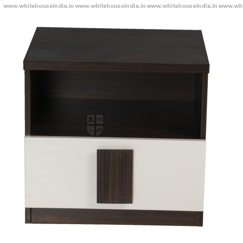 Bs-153C Side Table Width=20 Height=19 Depth=16 Inc. / Brown Material Mdf With Deco Paint & Laminate