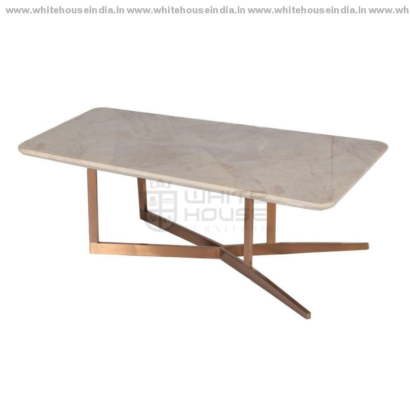 Cj-182A Center Table 1.1M*0.6M / #b76E79 Stainless Steel Base With Artificial Marble Top Center
