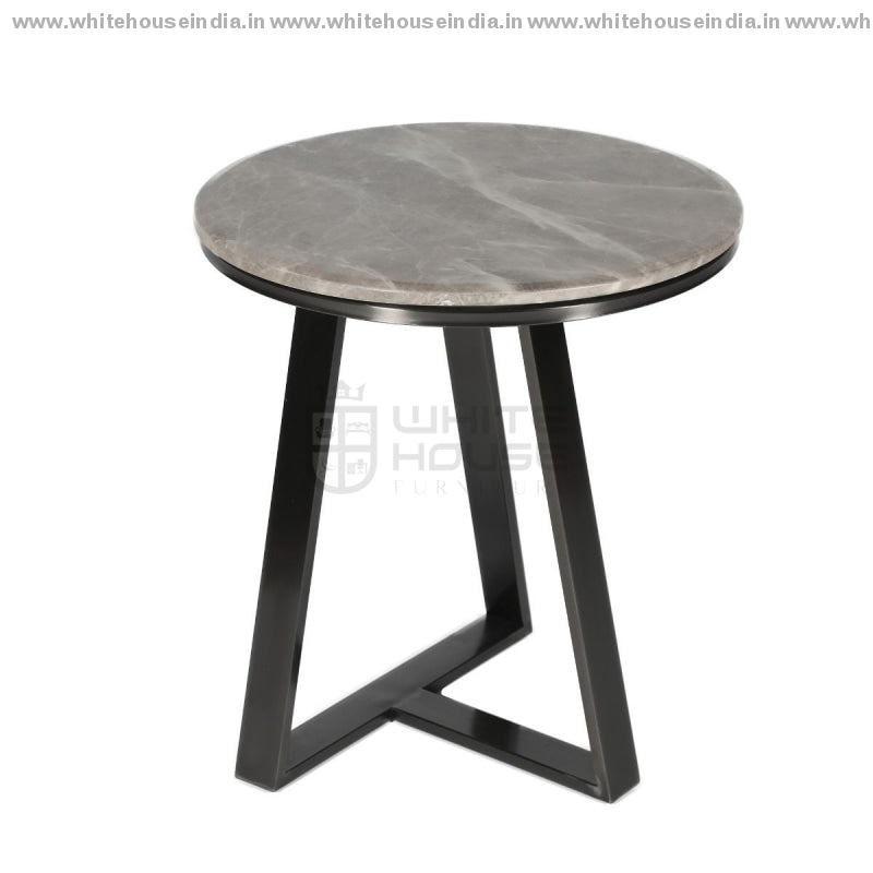 Ct-2105 Corner Table B- 0.9M*0.9M / S- 0.5M*0.5M #000000 Stainless Steel Base With Artificial Marble