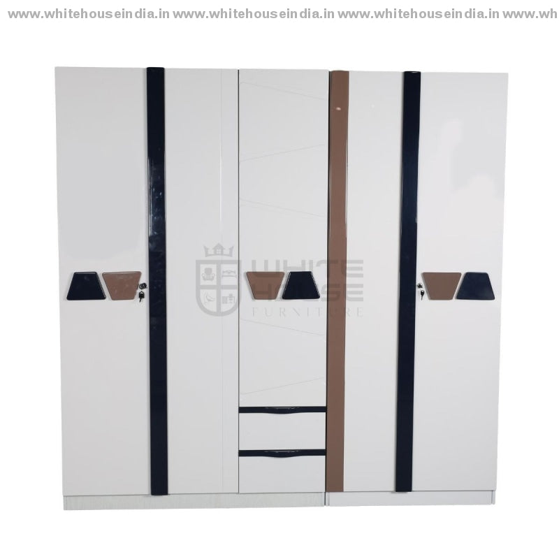 S01 Wardrobe (2+3) Door Width=79 Height=79 Depth=23 Inc. / Off White Material Mdf With Deco Paint